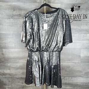 Free People Sequin Mini Dress Size M